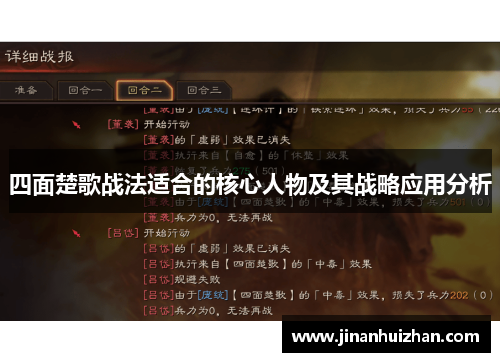 四面楚歌战法适合的核心人物及其战略应用分析